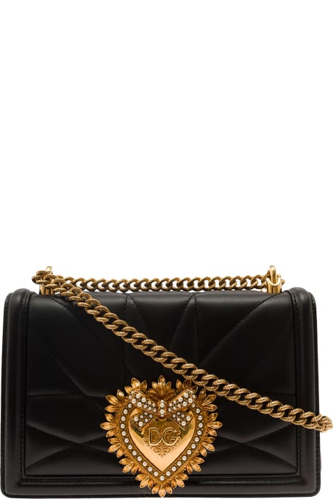 أدوات منزلية Dolce & Gabbana Devotion Shoulder Bag In Nappa Leather Matelassè