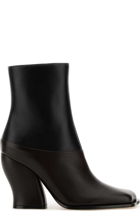 Fashion for Women Loewe Two-tone Leather Onda Ankle Boots