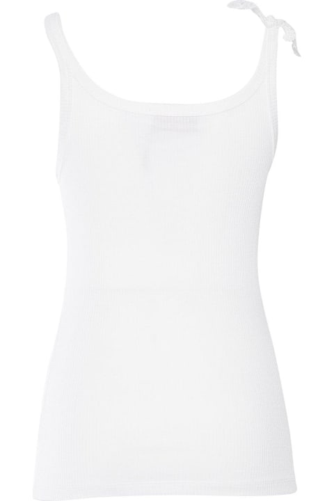 Ermanno Firenze معاطف وجواكت لـ السيدات Ermanno Firenze Rebrode Lace Ribbed-knit Vest