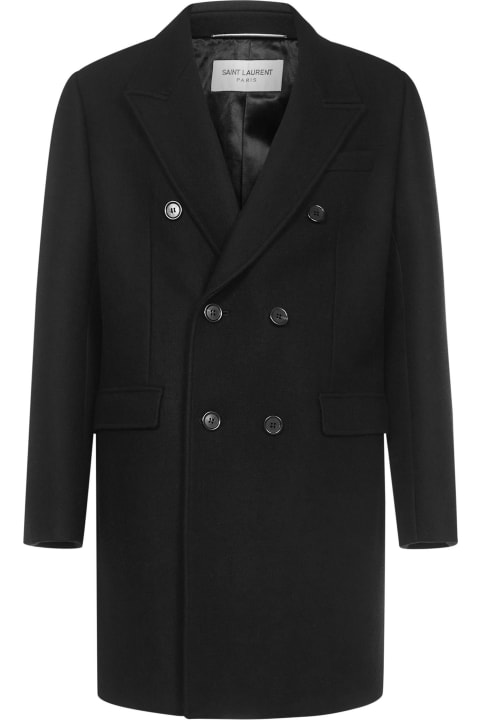 Saint Laurent Coats & Jackets for Men Saint Laurent Chesterfield Coat
