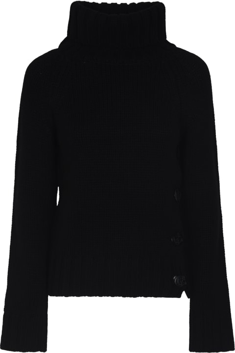 Aspesi Sweaters for Women Aspesi Button Embellished Roll Neck Knit Pullover