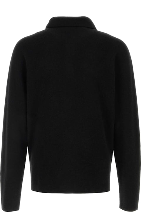 The Row for Kids The Row Black Cashmere Tiger Polo Shirt