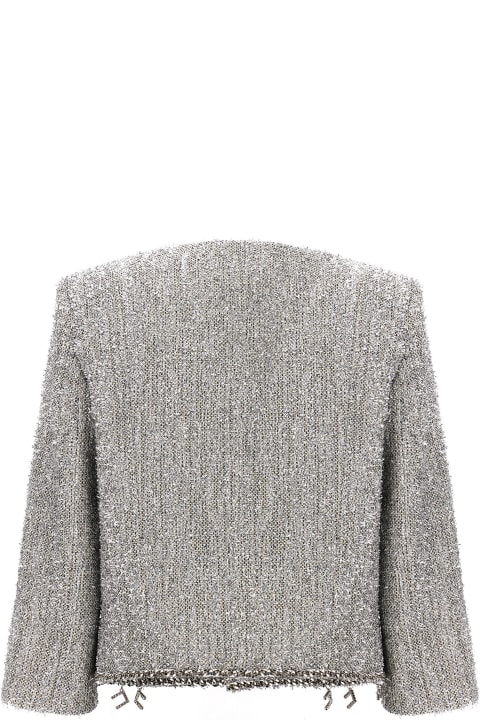 Fashion for Women Elisabetta Franchi Lurex Tweed Cropped Jacket