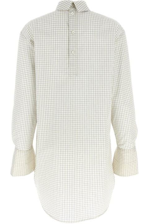 Homeware Dries Van Noten Grid Mock-neck Long Sleeved Shirt