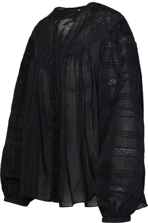 Topwear for Women Isabel Marant Black Cotton Blend Blouse