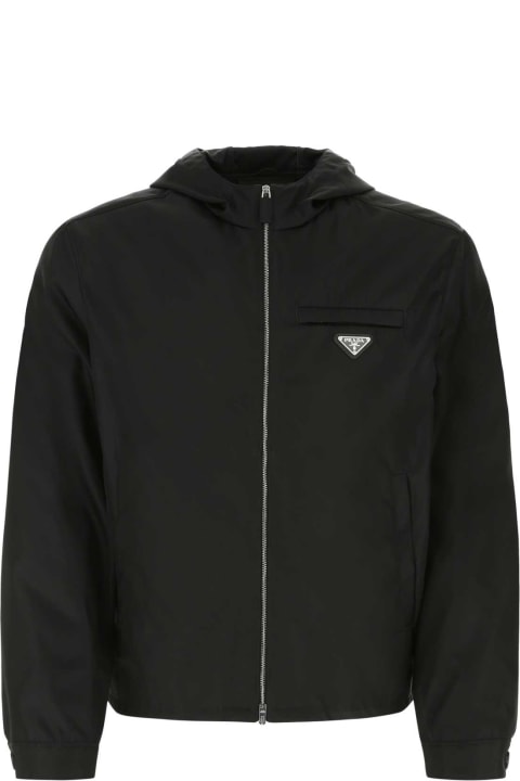 Prada Coats & Jackets for Men Prada Black Re-nylon Jacket
