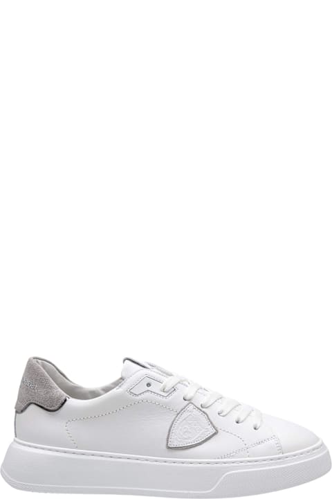 Philippe Model Sneakers Temple Low Man In Leather Color White/grey