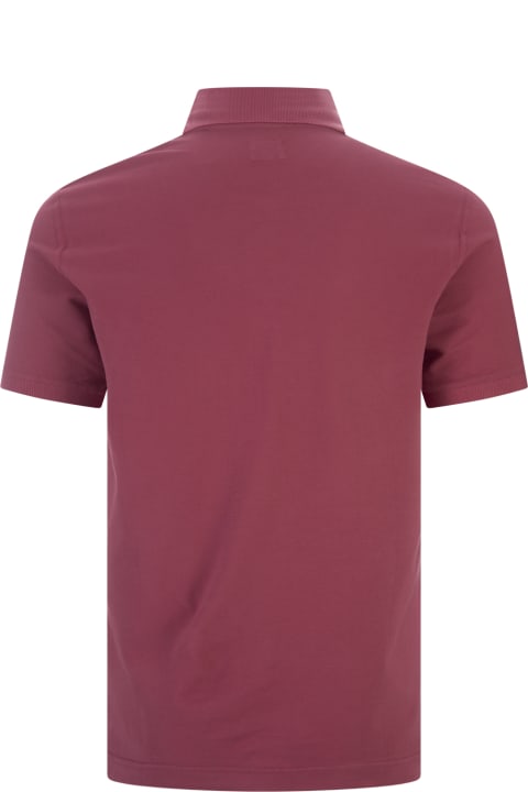 Fedeli for Men Fedeli Red Light Cotton Piquet Polo Shirt