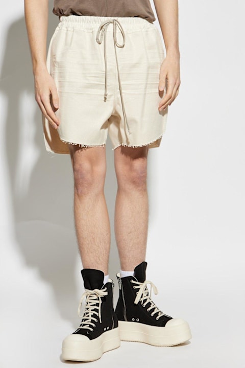 Rick Owens Clothing Sale for Men Rick Owens Frayed-edge Drawstring Shorts