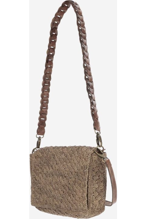 Ibeliv Shoulder Bags for Women Ibeliv Sonia Bag In Raffia And Leather