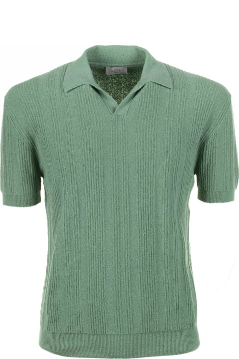 Altea for Men Altea Sage Green Short-sleeved Polo Shirt