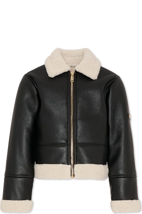 Homeware Michael Kors Brown Faux Fur Coat For Girl With Logo