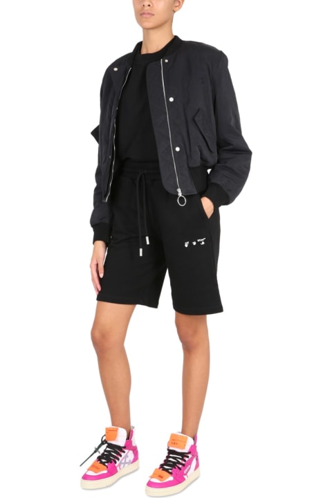 Coats & Jackets for Women Off-White Bomber Con Stampa Logo