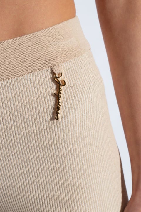 Pants & Shorts for Women Jacquemus Charm Logo Knit Shorts