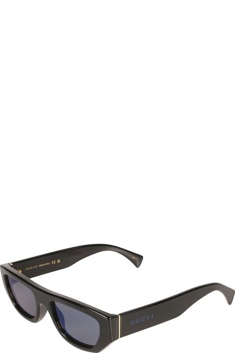 メンズ新着アイテム Gucci Eyewear Rectangular Frame Logo Sided Sunglasses