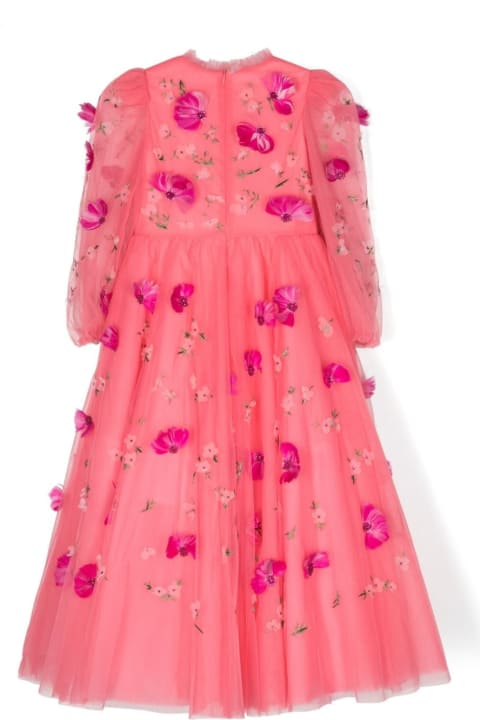 Dress With Flower Application