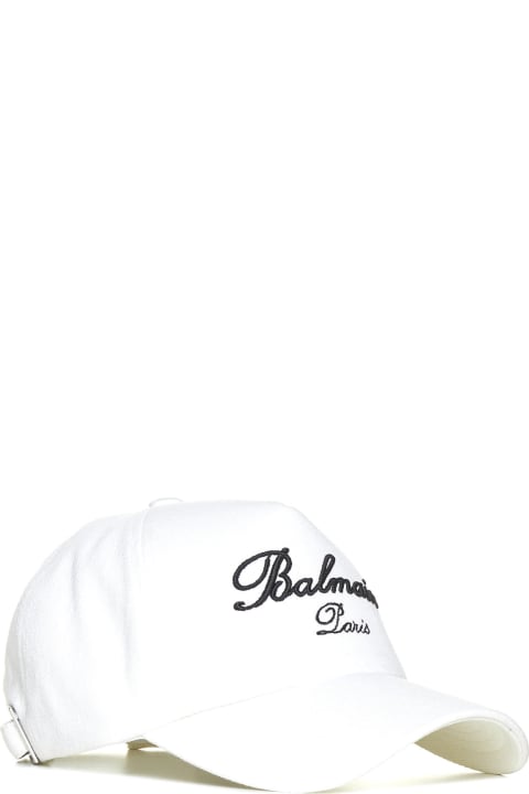 Balmain Hats for Men Balmain Balmain Signature Cotton Cap