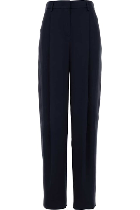 Giorgio Armani for Kids Giorgio Armani Navy Blue Satin Wide-leg Pant