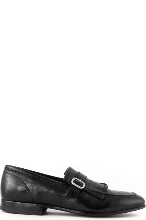 Green George Women Green George Black Leather Loafer