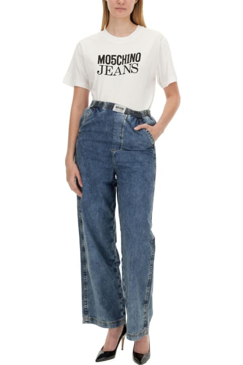 インテリア M05CH1N0 Jeans T-shirt With Logo