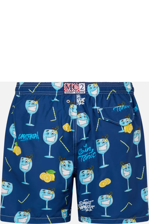 Homeware MC2 Saint Barth Man Lightweight Fabric Swim-shorts Lighting With Cryptopuppets Print | Cryptopuppets Special Edition