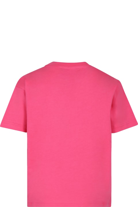 MSGM T-Shirts & Polo Shirts for Boys MSGM Pink T-shirt For Girl With Logo