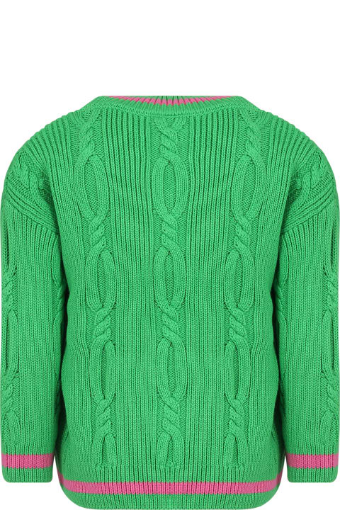 ガールズ Mini Rodiniのニットウェア＆スウェットシャツ Mini Rodini Green Sweater For Girl