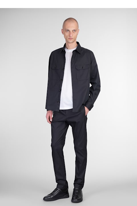 Shirts for Men Zegna Shirt In Black Cotton