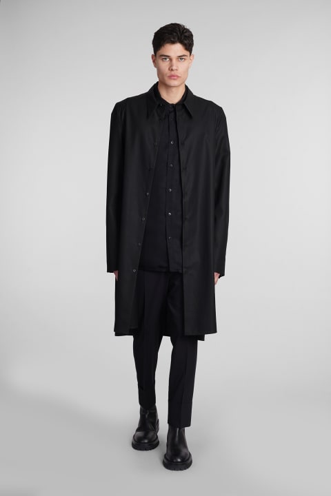 Sapio Coats & Jackets for Men Sapio N151 Coat In Black Cotton