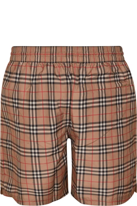 メンズ 水着 Burberry House Check Drawstring Waist Shorts