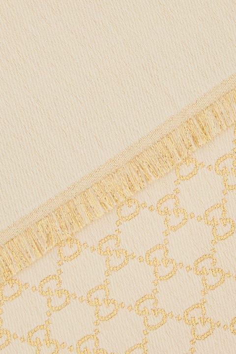 Gucci Scarves & Wraps for Women Gucci Embroidered Wool Blend Reversible Scarf