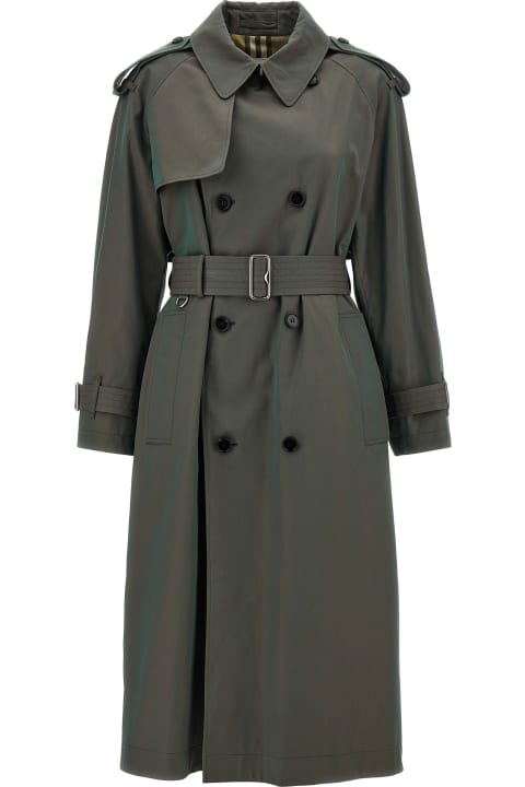 Sale for Women Burberry Long Iridescent Trench Coat