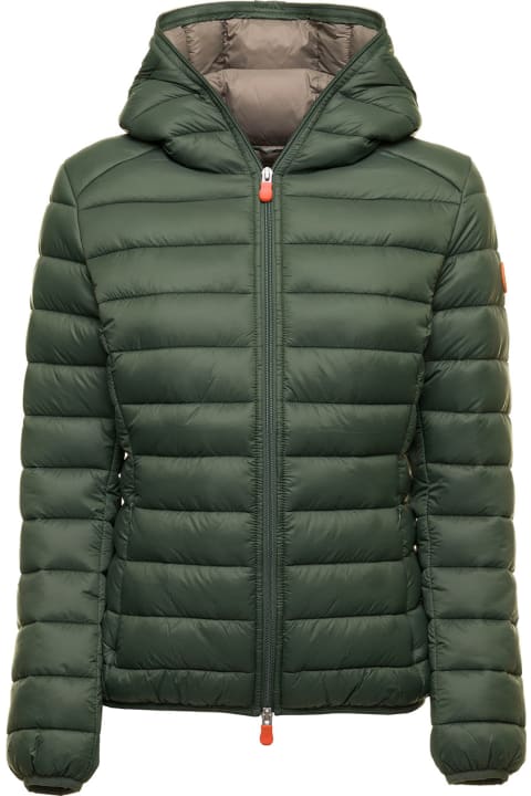 Alexis Green Quilted Nylon Ecological Down Jacket Save The Duck Woman
