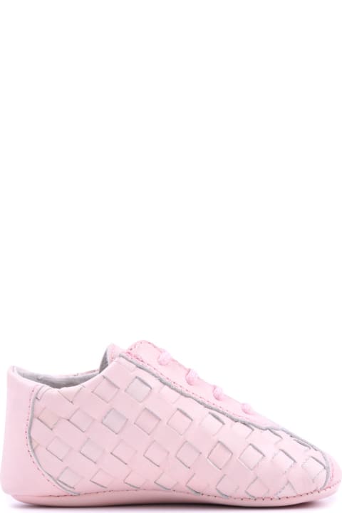 Gallucci Shoes for Baby Girls Gallucci Leather Lace-up Shoes With Woven Effect