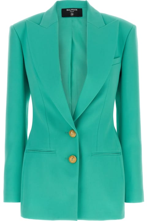 Balmain Coats & Jackets for Women Balmain Double-breasted Blazer With Logo Buttons