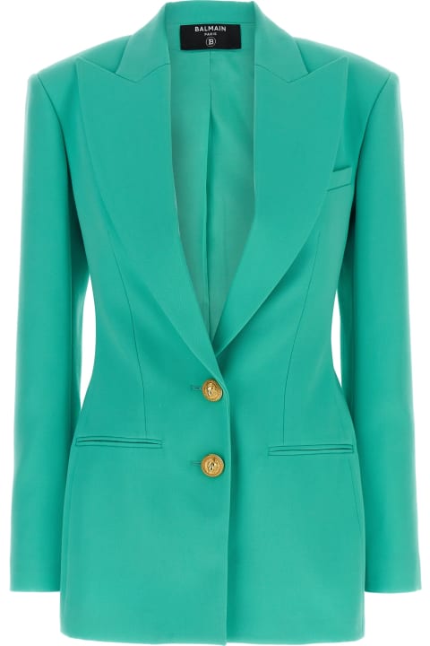 Balmain for Women Balmain Logo Button Double-breasted Blazer