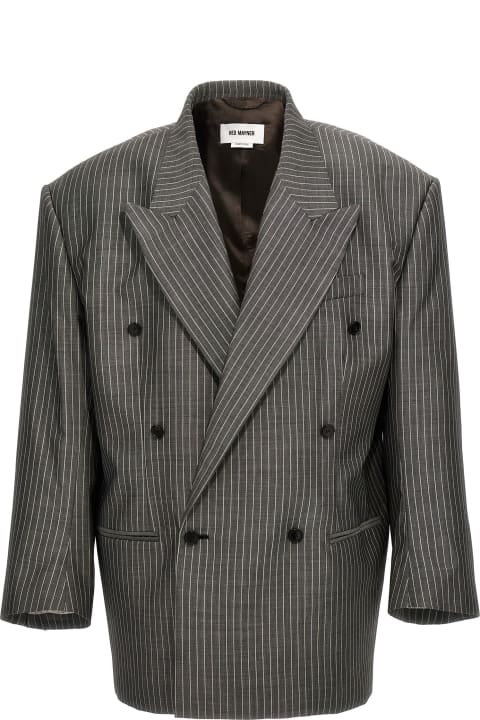Hed Mayner Coats & Jackets for Men Hed Mayner Pinstriped Double-breasted Blazer