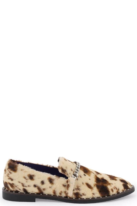 Flat Shoes for Women Stella McCartney Falabella Loafers In Appaloosa-printed Velvet