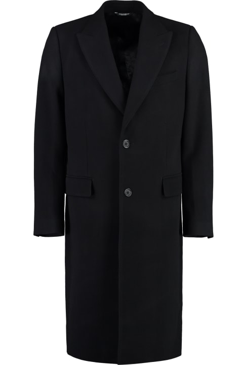 Coats & Jackets for Men Dolce & Gabbana Single-breasted Wool Coat