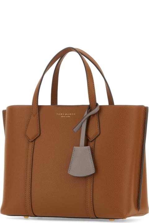 Totes for Women Tory Burch Brown Leather Perry Shopping Bag