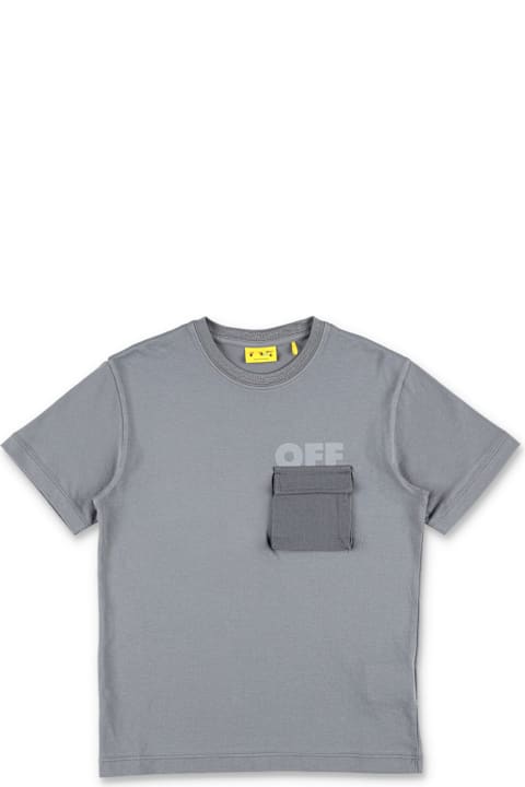 أدوات منزلية Off-White Off-white Kids Grey T-shirt With Pocket