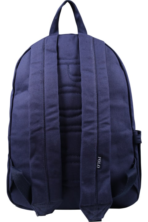 Homeware Ralph Lauren Blue Backpack For Kids With Logo