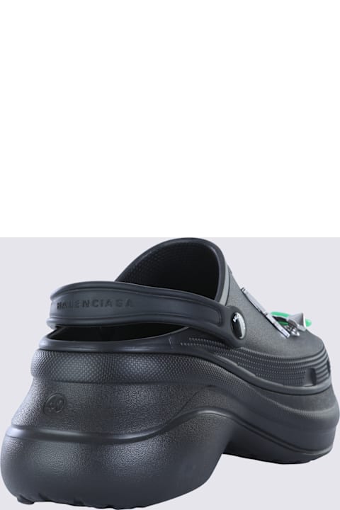 Balenciaga Shoes for Men Balenciaga Black Leather Sandals