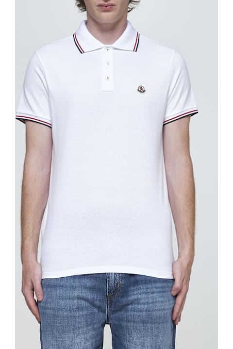 Moncler Shirts for Men Moncler Logo-patch Cotton Polo Shirt