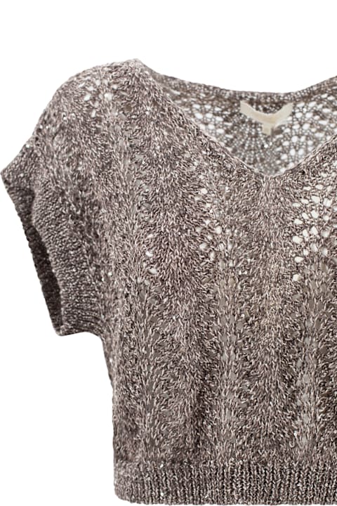 Antonelli for Women Antonelli Lace Knit Top With Sequins