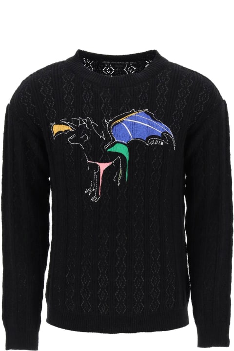 Andersson Bell Sweaters for Men Andersson Bell Dragon Pointelle Knit Sweater
