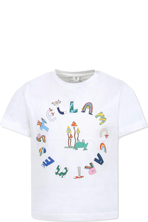 أدوات منزلية Stella McCartney Kids White T-shirt For Boy With Forest