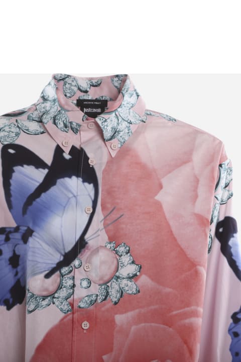 Cotton Shirt With All-over Floral Print
