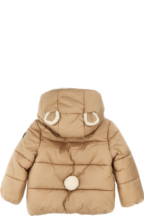 Topwear for Baby Boys Il Gufo Shearling Details Hooded Down Jacket