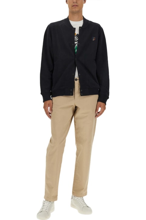 PS by Paul Smith Coats & Jackets for Men PS by Paul Smith Bomber Jacket With Logo Embroidery